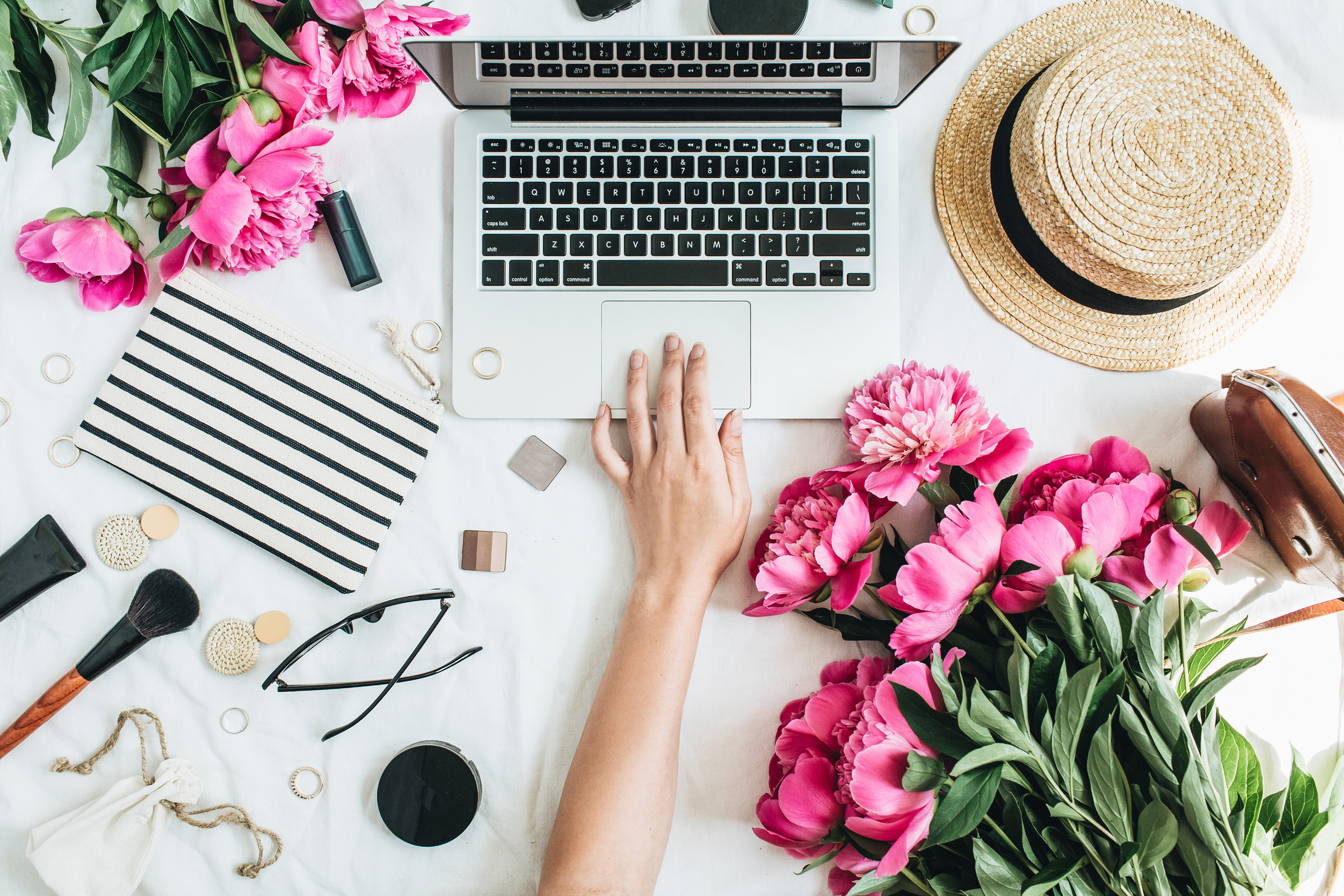 Woman working on computer